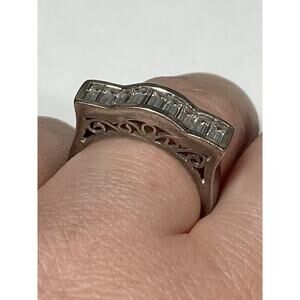 925 Ross Simons Sterling Silver Ring 7 4.53g Cubic Zirconium